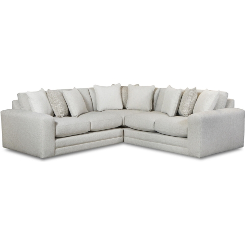 Sectional Sofa in Hogan Cotton Off White Fabric